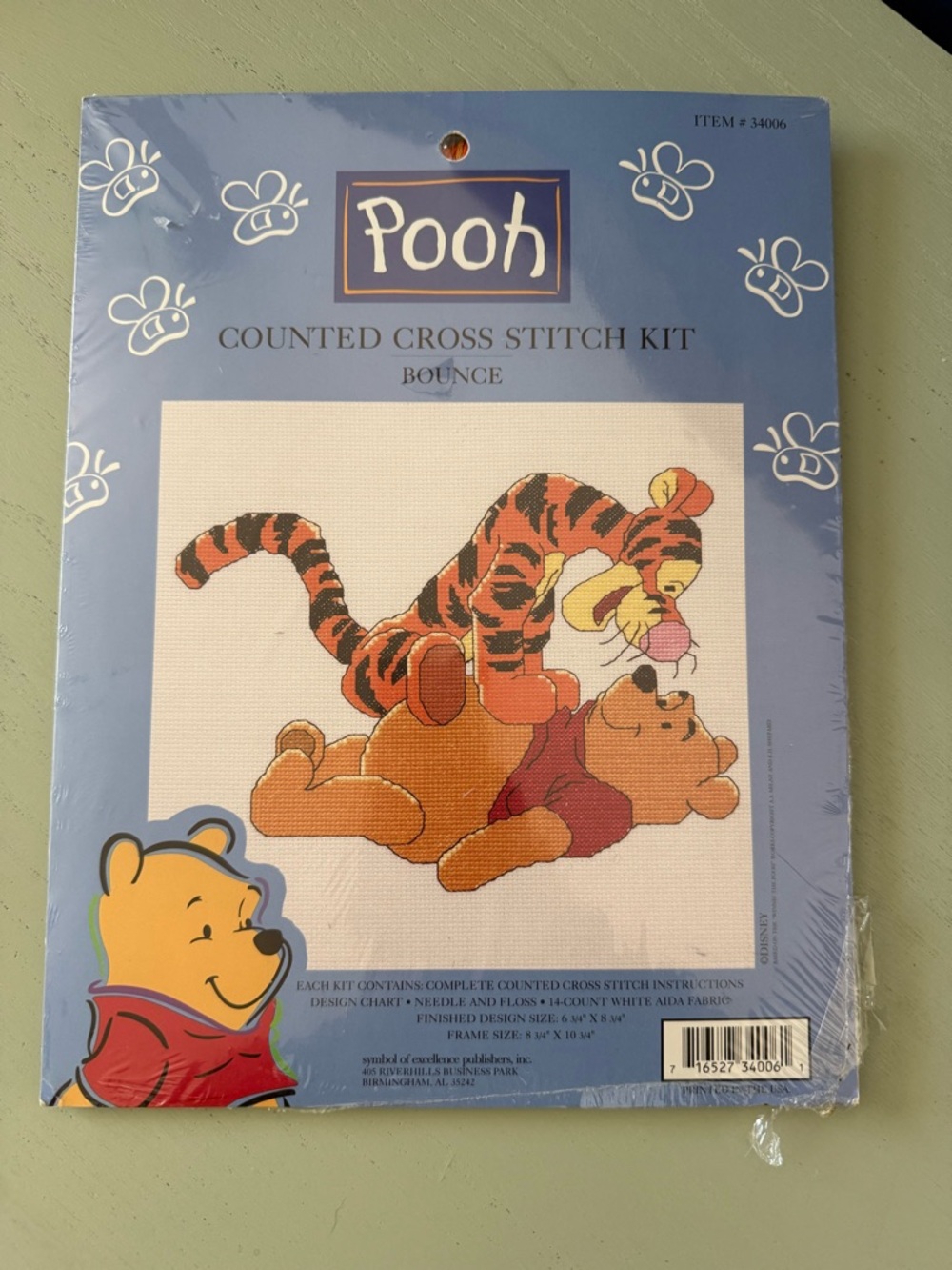 NEW Disney Winnie the Pooh Counted Cross Stitch Kit Tigger Bounce Complete